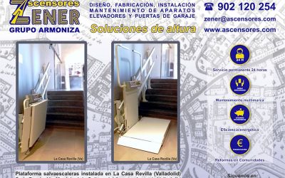 Zener instala la Plataforma Salvaescaleras de La Casa Revilla (Valladolid)