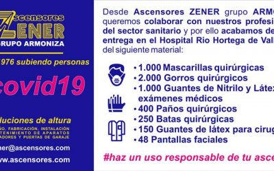 (COVID-19) Entrega de material sanitario en el Hospital Rio Hortega de Valladolid