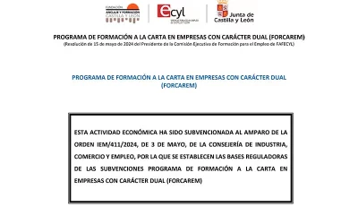 Programa de formación a la carta en empresas con carácter dual (FORCAREM)